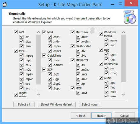 mega codec pack 64 bits windows 10.